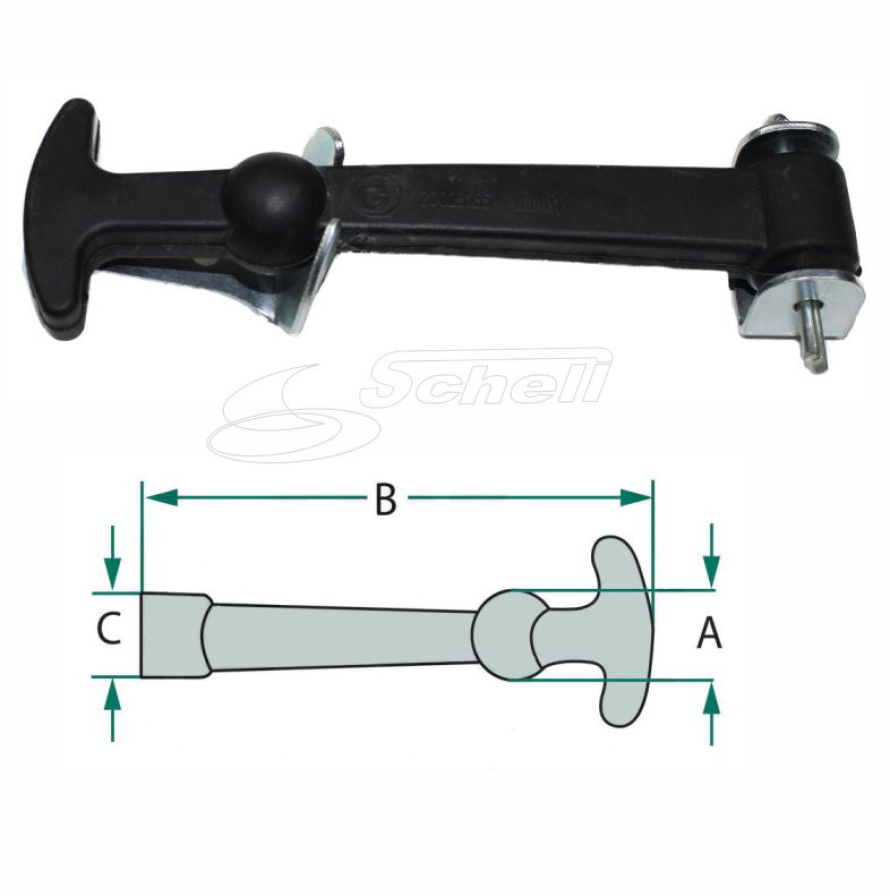 Haubenhalter 150mm komplett mit Halterung Gummi Spanner Verschluss Traktor Schlepper Anhänger